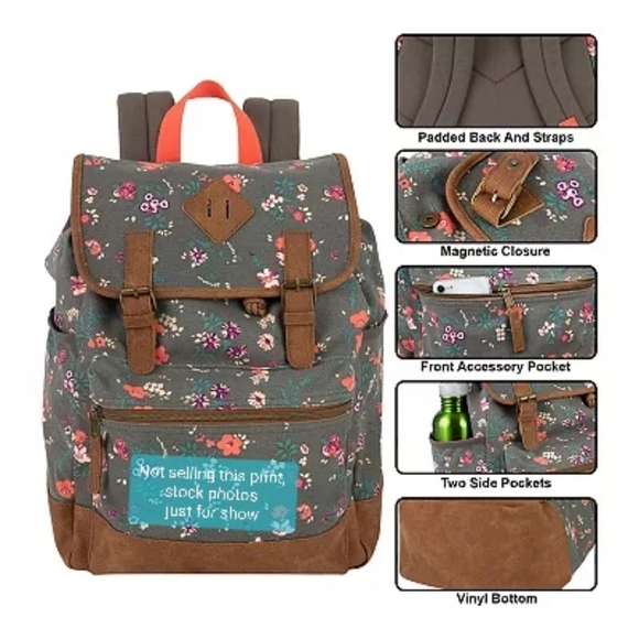 🙀EMMA & CHLOE Bohemian Print Trailmaker Backpack - Picture 3 of 12